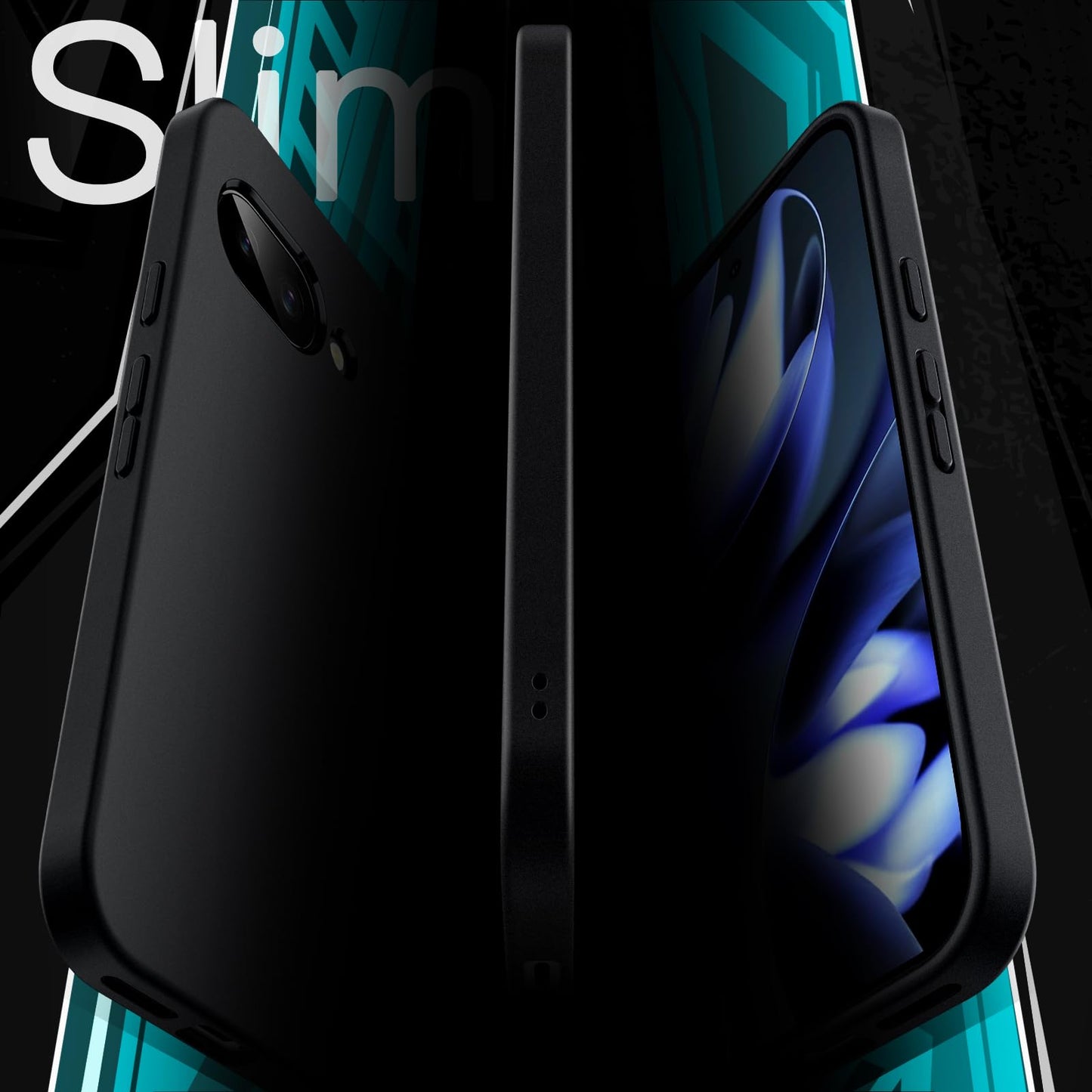 JETech Funda Fina para Google Pixel 9a 6.3 Pulgadas 2025, Carcasa Delgada Suave TPU con Acabado Mate, Antigolpes (Negro)
