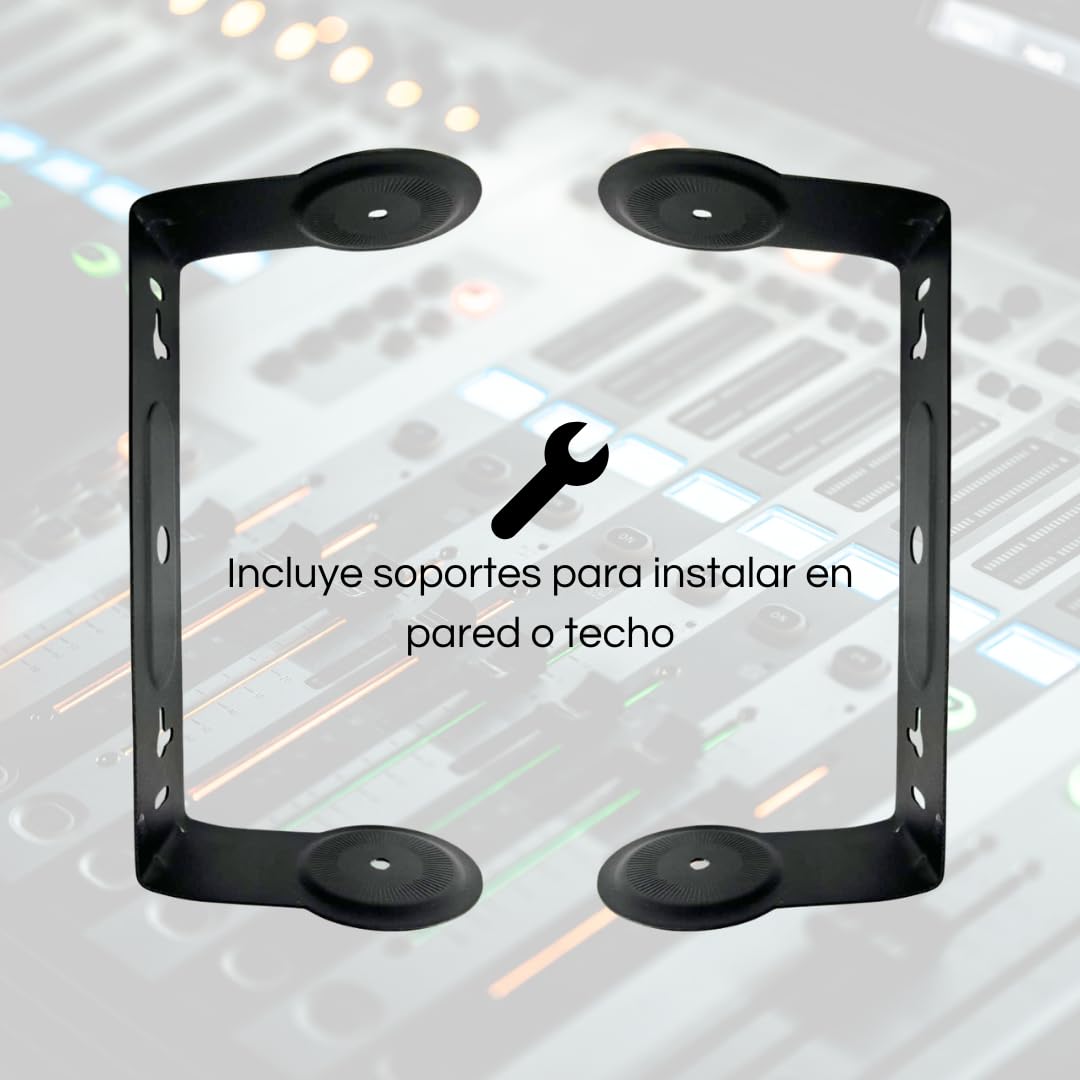 Lennon Bocinas Ambientales 5 Pulgadas con Soporte Pared Color Negro