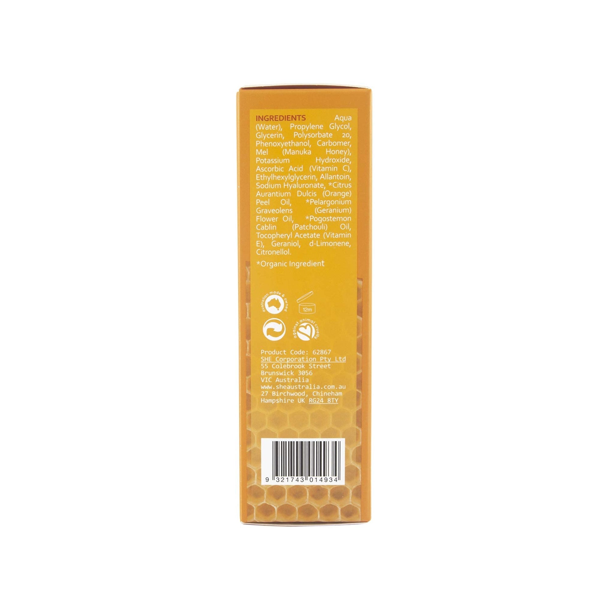 OM SHE Aromaterapia Manuka Miel Sérum facial
