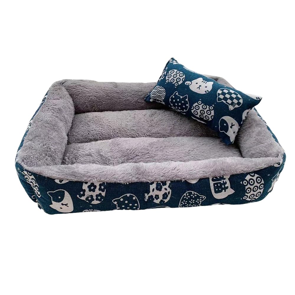 Cama para Perro ROSE&BEE Felpa Lavable Antideslizante 60x40CM para Mascotas Medianas y Chicas