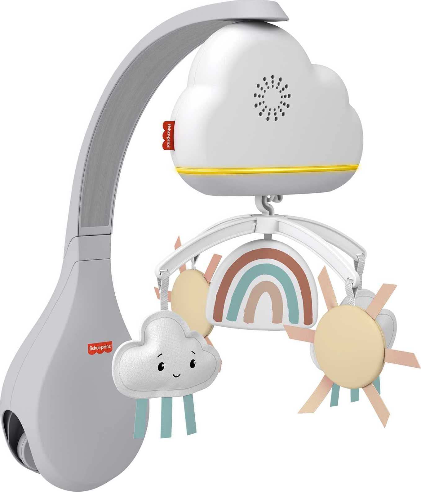 FISHER-PRICE, Móvil para Bebés Nubes Hora de Dormir, Baby, Juguete para Bebé, Recién Nacidos en Adelante, Juguetes colgantes de sol y nubes, Lista de reproducción de 20 minutos