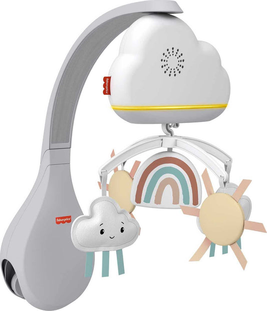 FISHER-PRICE, Móvil para Bebés Nubes Hora de Dormir, Baby, Juguete para Bebé, Recién Nacidos en Adelante, Juguetes colgantes de sol y nubes, Lista de reproducción de 20 minutos