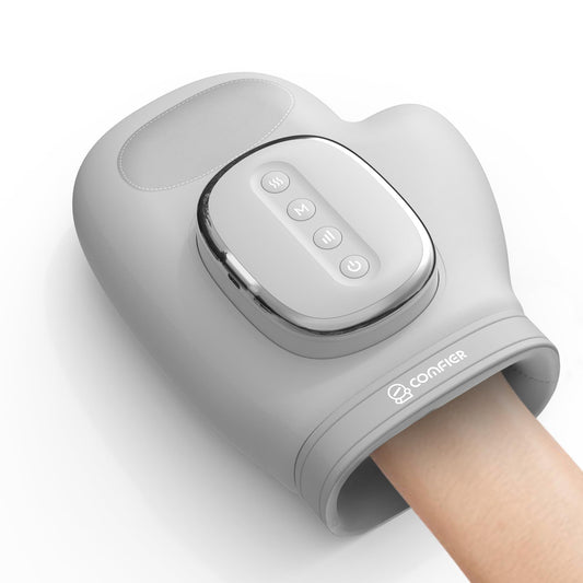 COMFIER - Masajeador de manos inalámbrico para artritis y túnel carpiano, masajeador de manos actualizado 2025 con calor y compresión, masajeador de muñeca, masaje eléctrico de manos más grande