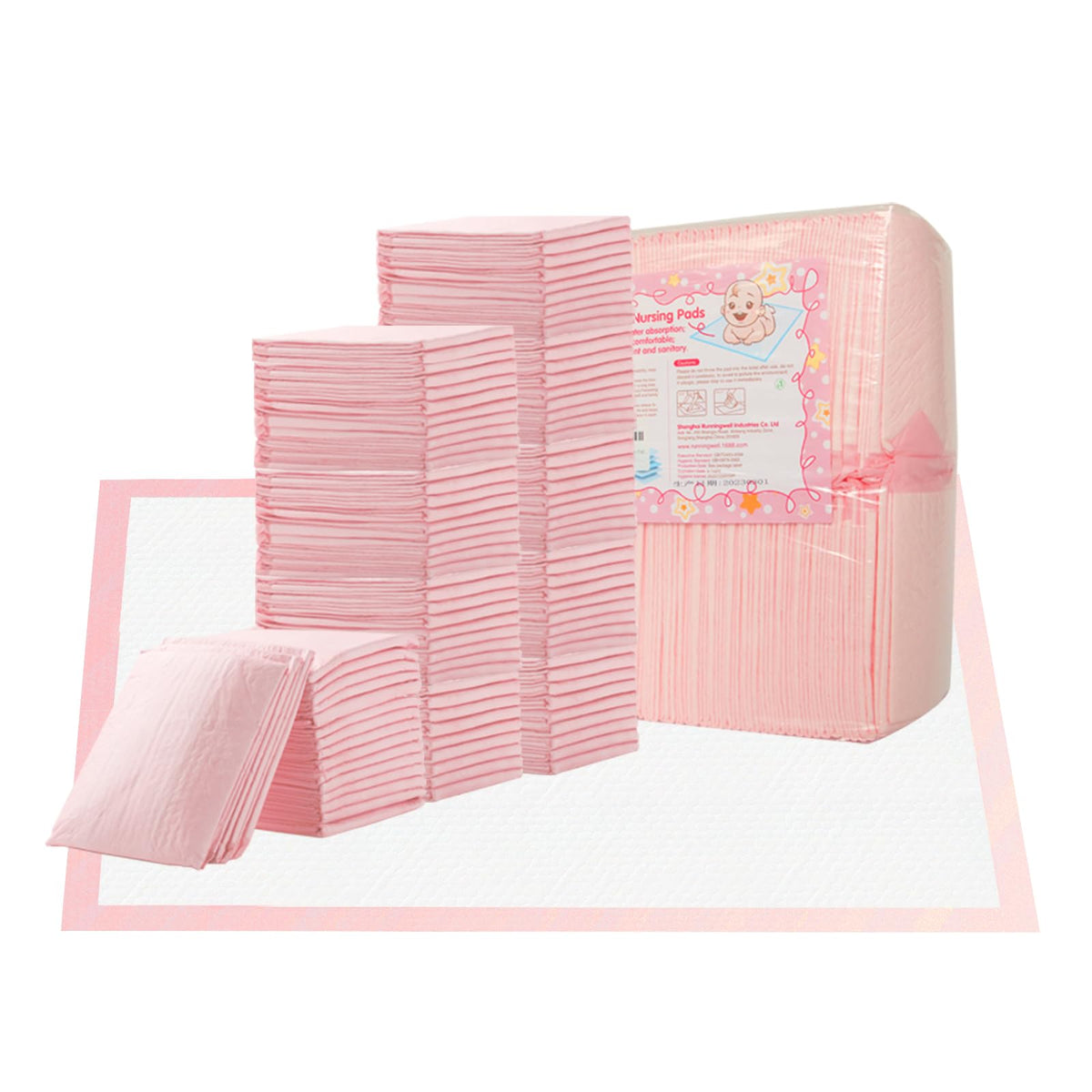 Nihao Honey Baby - Cambiadores desechables para bebé, 100 unidades, forro portátil para cambiador de pañales, almohadilla impermeable para bebé, transpirable, tela suave no tejida, absorción rápida