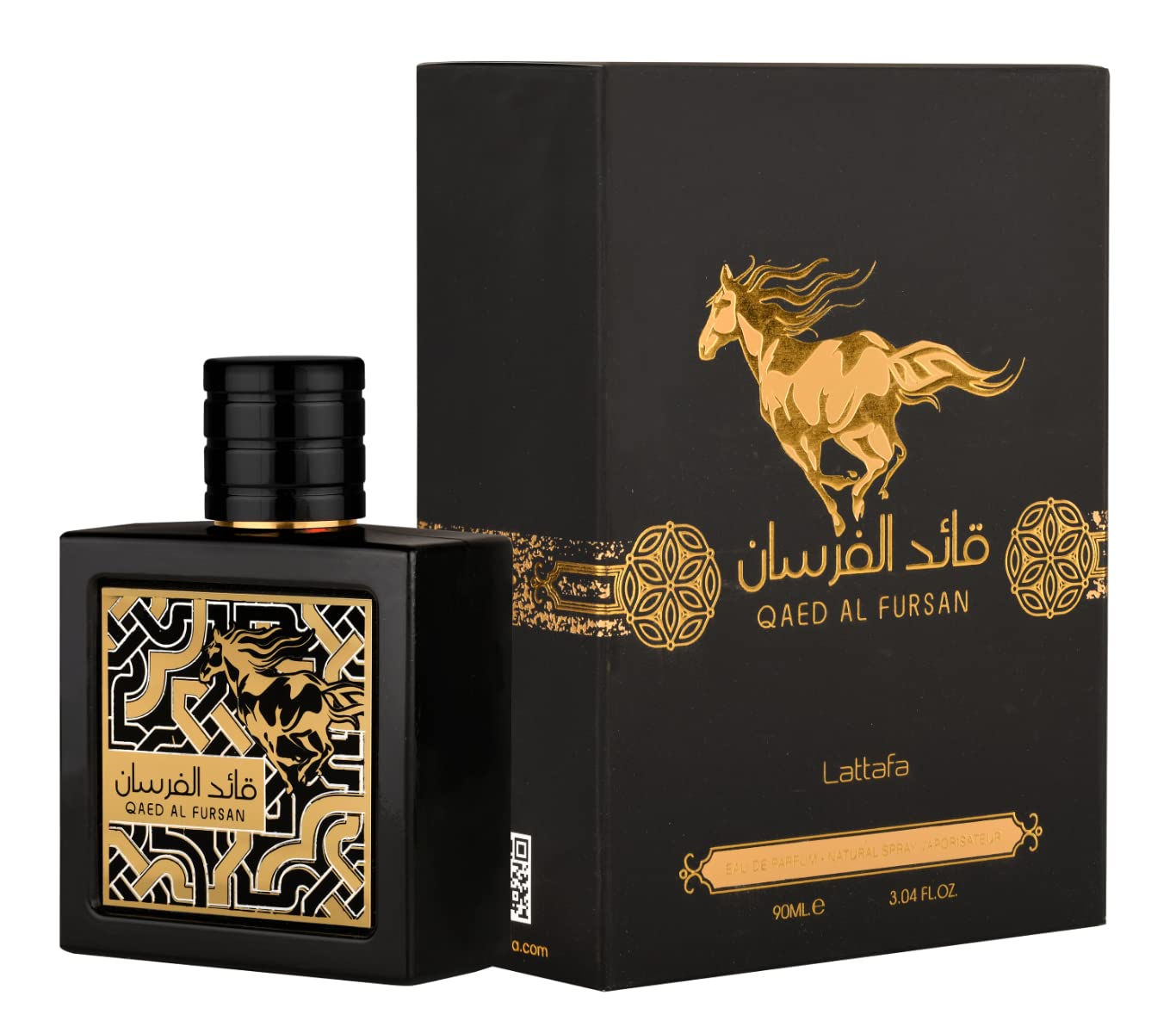 Lattafa Qaed Al Fursan for Unisex Eau de Parfum Spray, 3.0 Ounce
