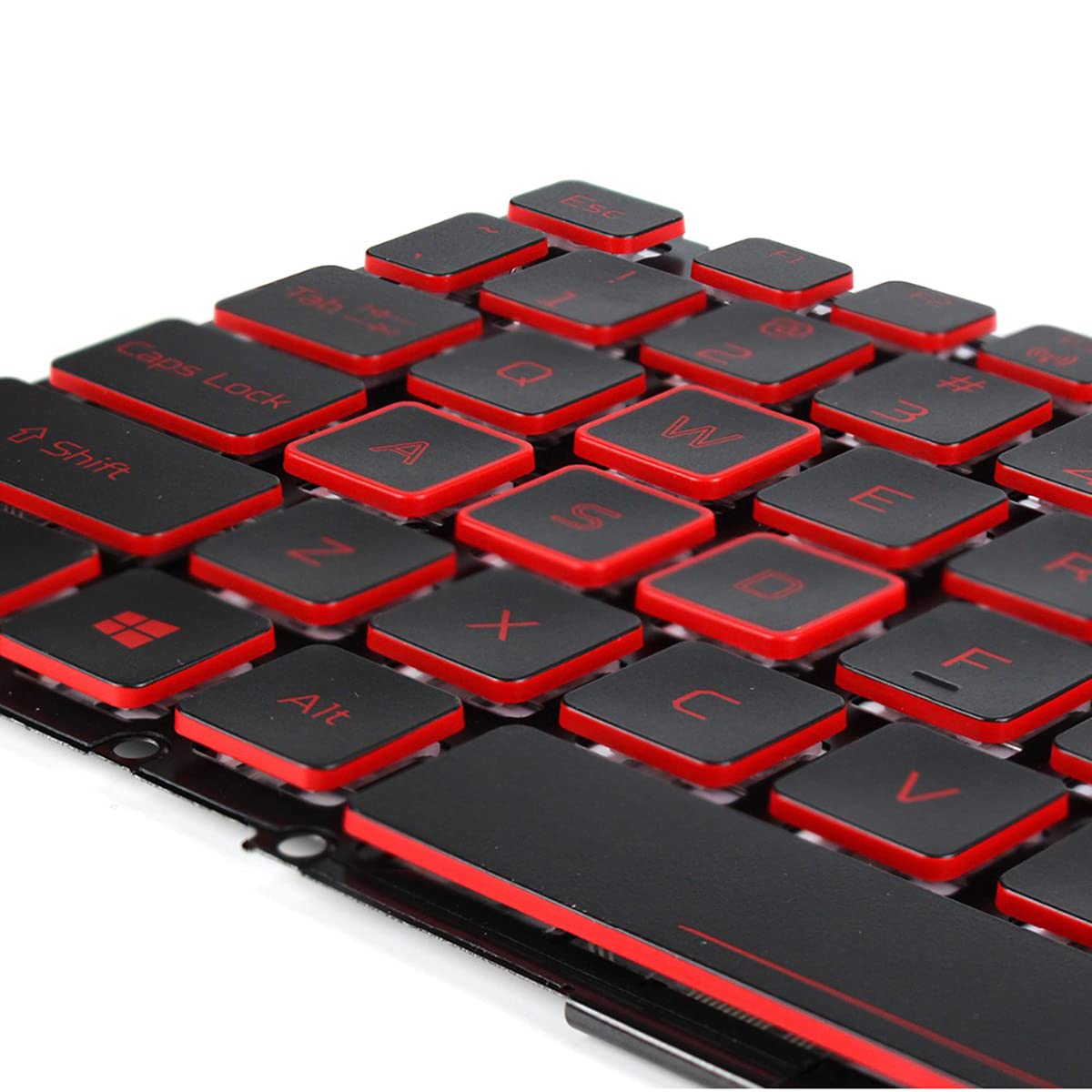 Teclado Retroiluminado LXDDP Rojo para Acer Nitro 5 Negro