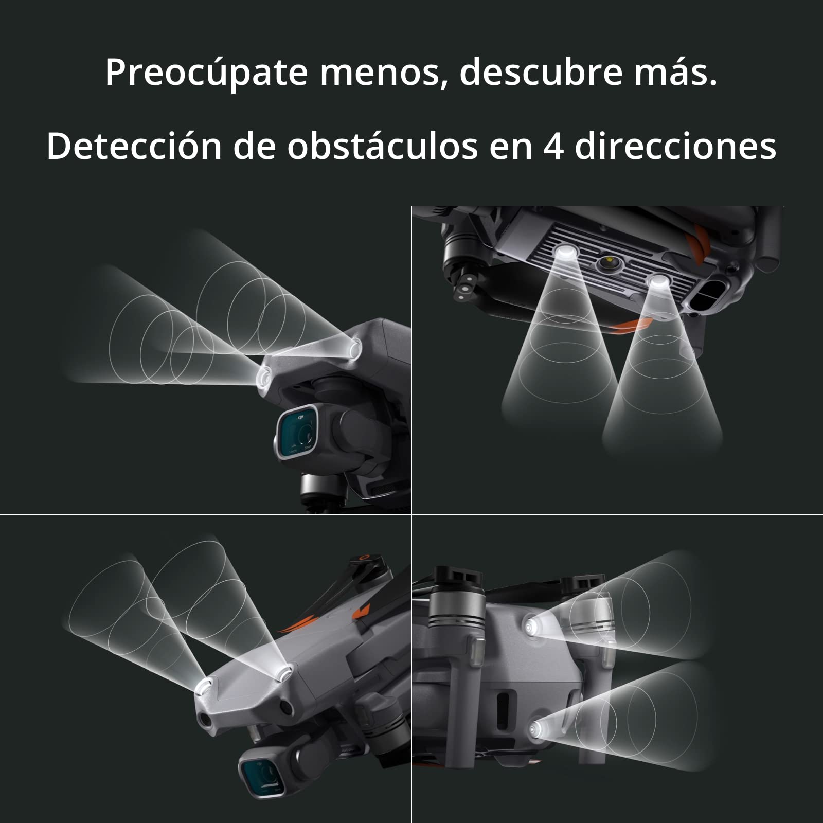 DJI Air 2S Fly More Combo- Drone, Quadcopter, 3 Ejes Gimbal con Cámara, Vídeo en 5.4K, Sensor CMOS de 1 Pulgada, Detección de obstáculos en 4 direcciones, MasterShots, Gris