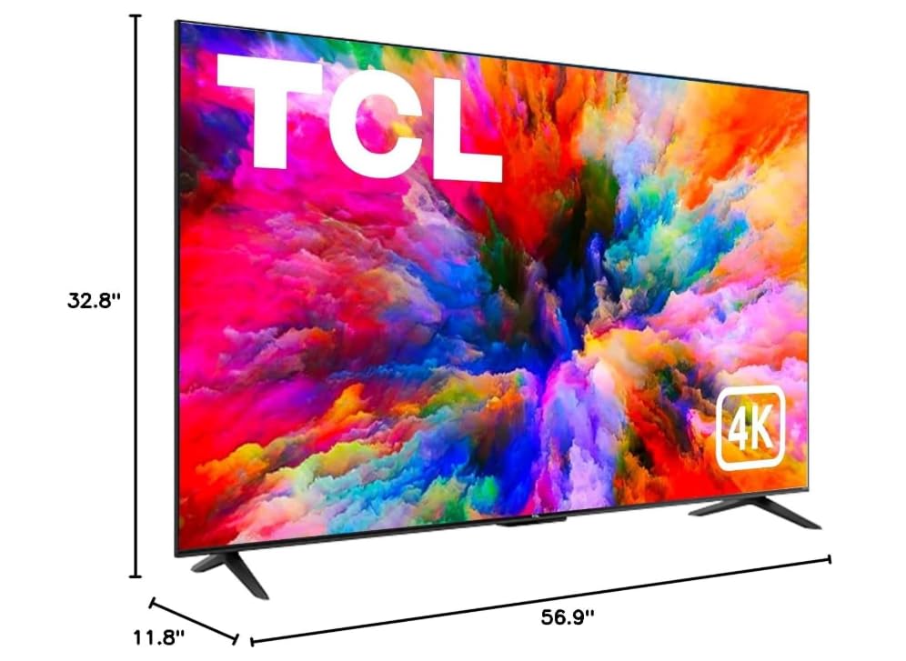 Televisor LED 4K Ultra HD HDR Smart Roku TCL 65 Pulgadas WiFi Compatible con Siri Alexa y Google