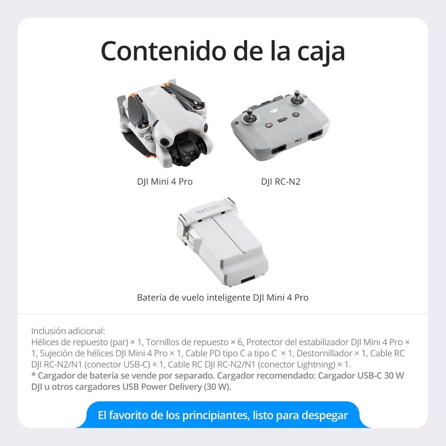 DJI Mini 4 Pro (DJI RC-N2), dron mini plegable con cámara de vídeo 4K HDR para adultos, menos de 249 g, 34 min de tiempo de vuelo, distancia máx. de transmisión de vídeo de 20 km
