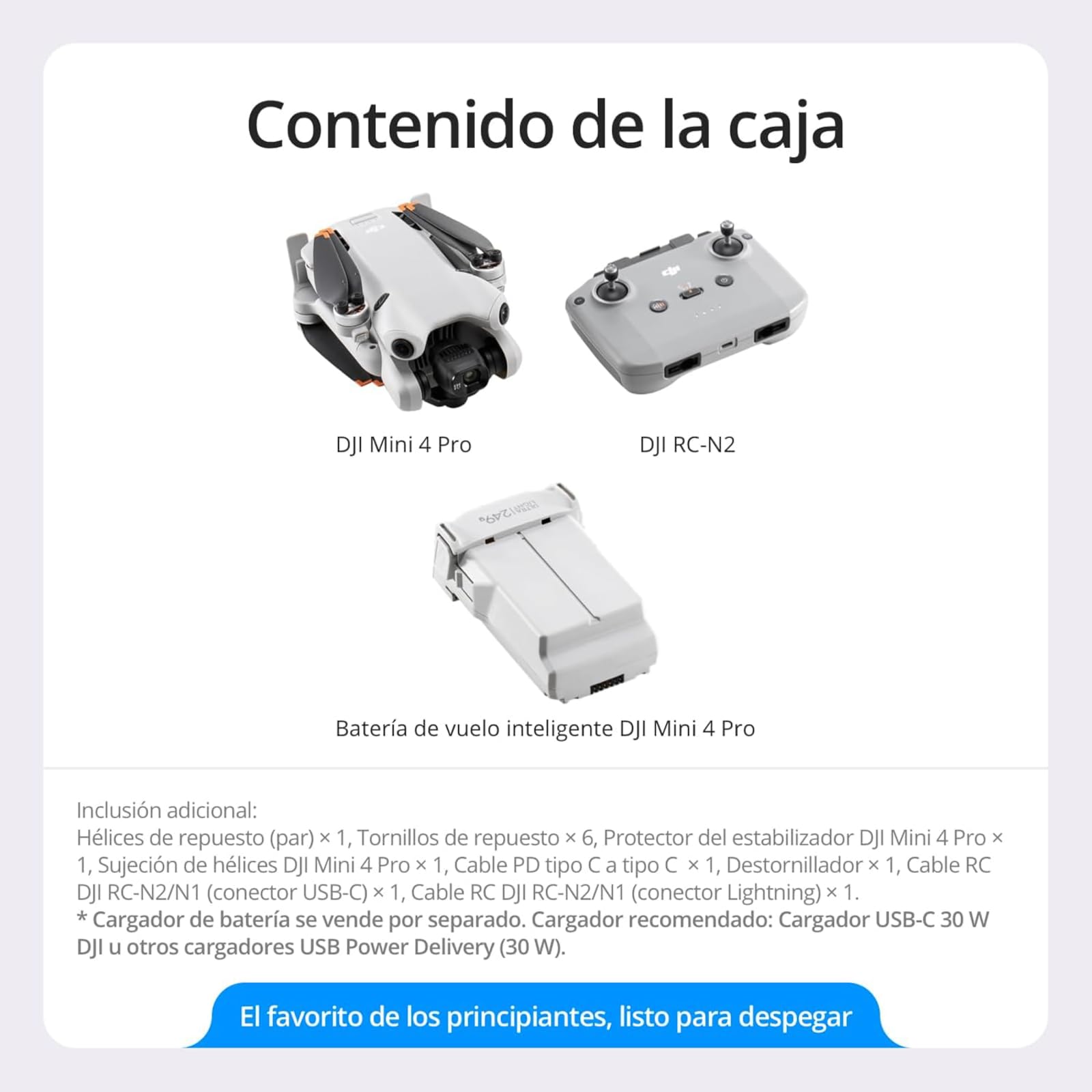 DJI Mini 4 Pro (DJI RC-N2), dron mini plegable con cámara de vídeo 4K HDR para adultos, menos de 249 g, 34 min de tiempo de vuelo, distancia máx. de transmisión de vídeo de 20 km