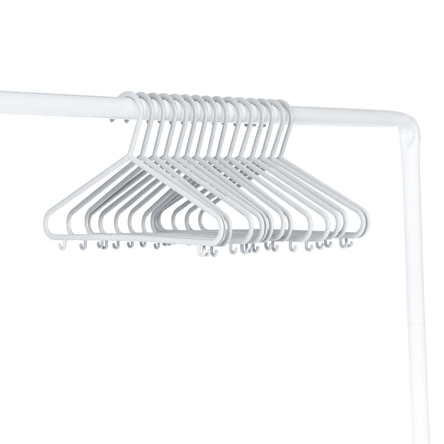 3 Sprouts Perchas de plástico para ropa con pajita de trigo para bebé, paquete de 30, color gris moteado