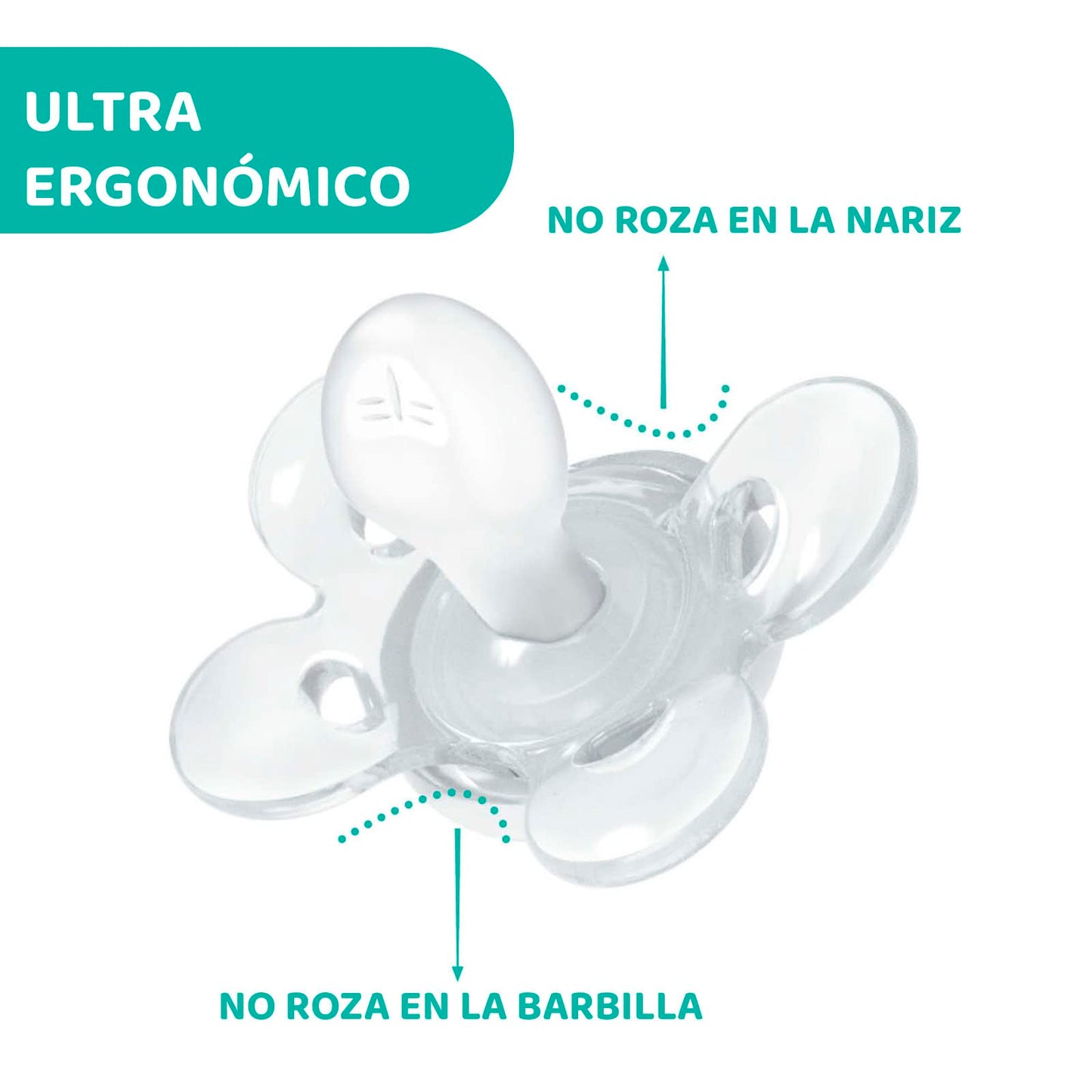 CHICCO, Set de Chupón para Bebé PhysioForma Comfort, 0 a 6 meses, Color Azul