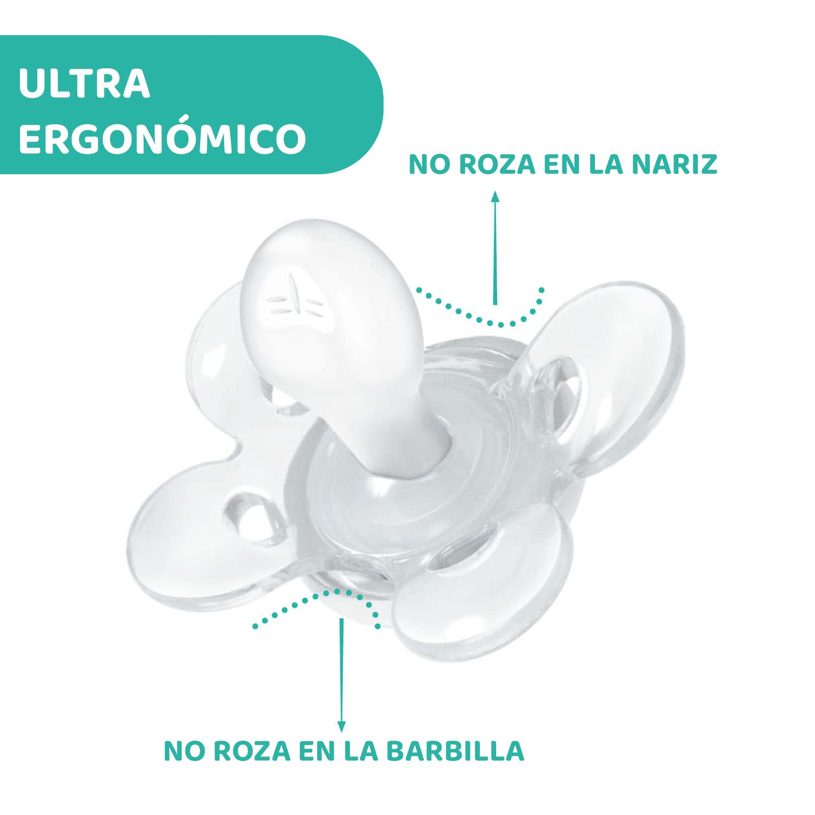 CHICCO, Set de Chupón para Bebé PhysioForma Comfort, 0 a 6 meses, Color Azul