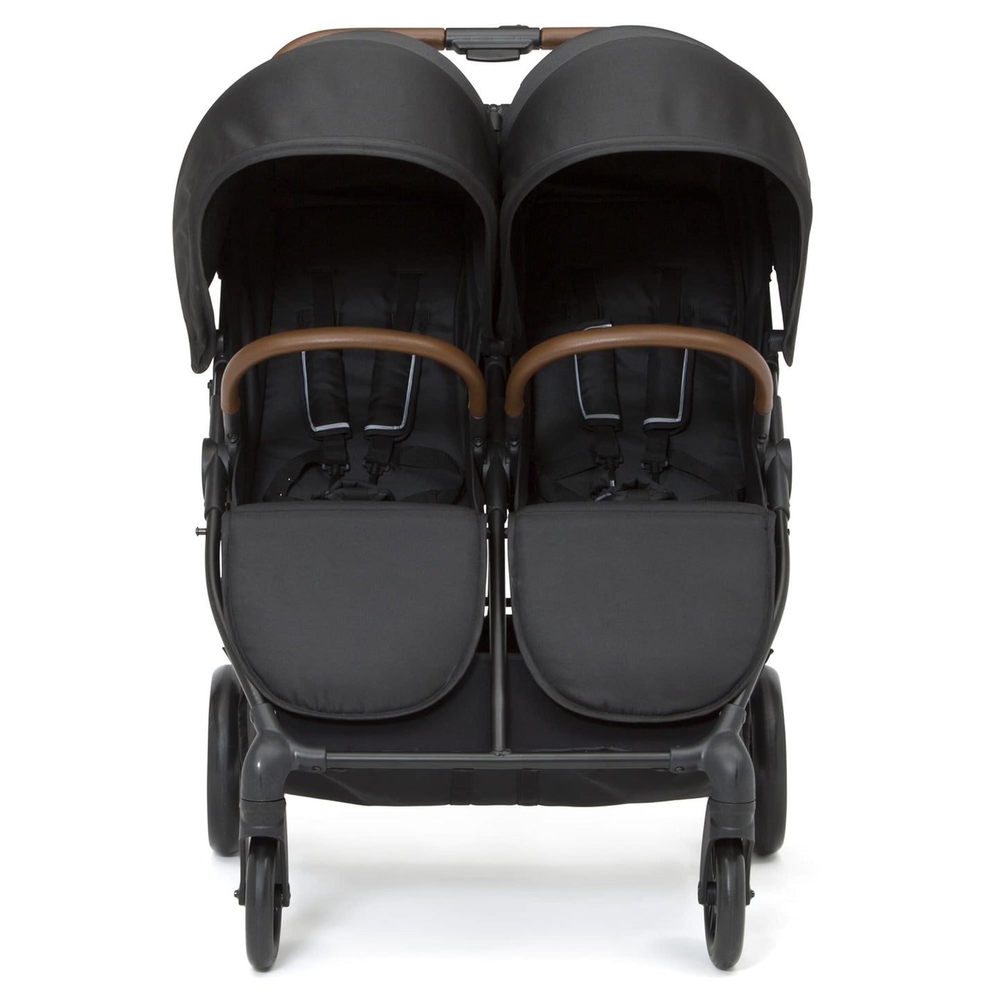 Delta - carriola doble Cruzer para niños, ligero lado a lado con asientos reclinables, toldos extensibles y plegado plano, color negro