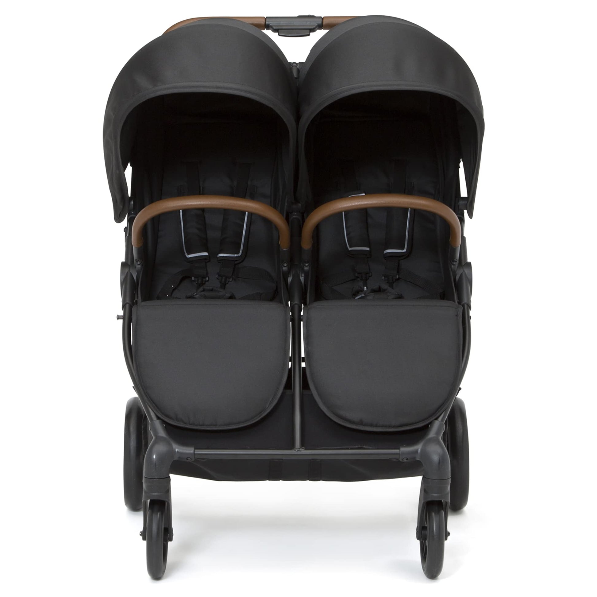 Delta - carriola doble Cruzer para niños, ligero lado a lado con asientos reclinables, toldos extensibles y plegado plano, color negro