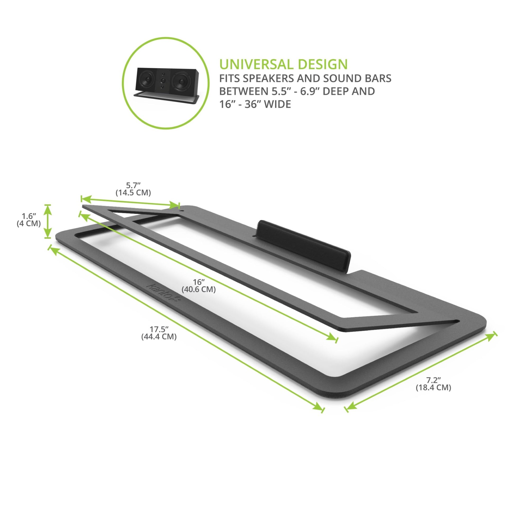 Kanto S10 Low-Profile Sound Bar/Center Channel Speaker Stand (Black)