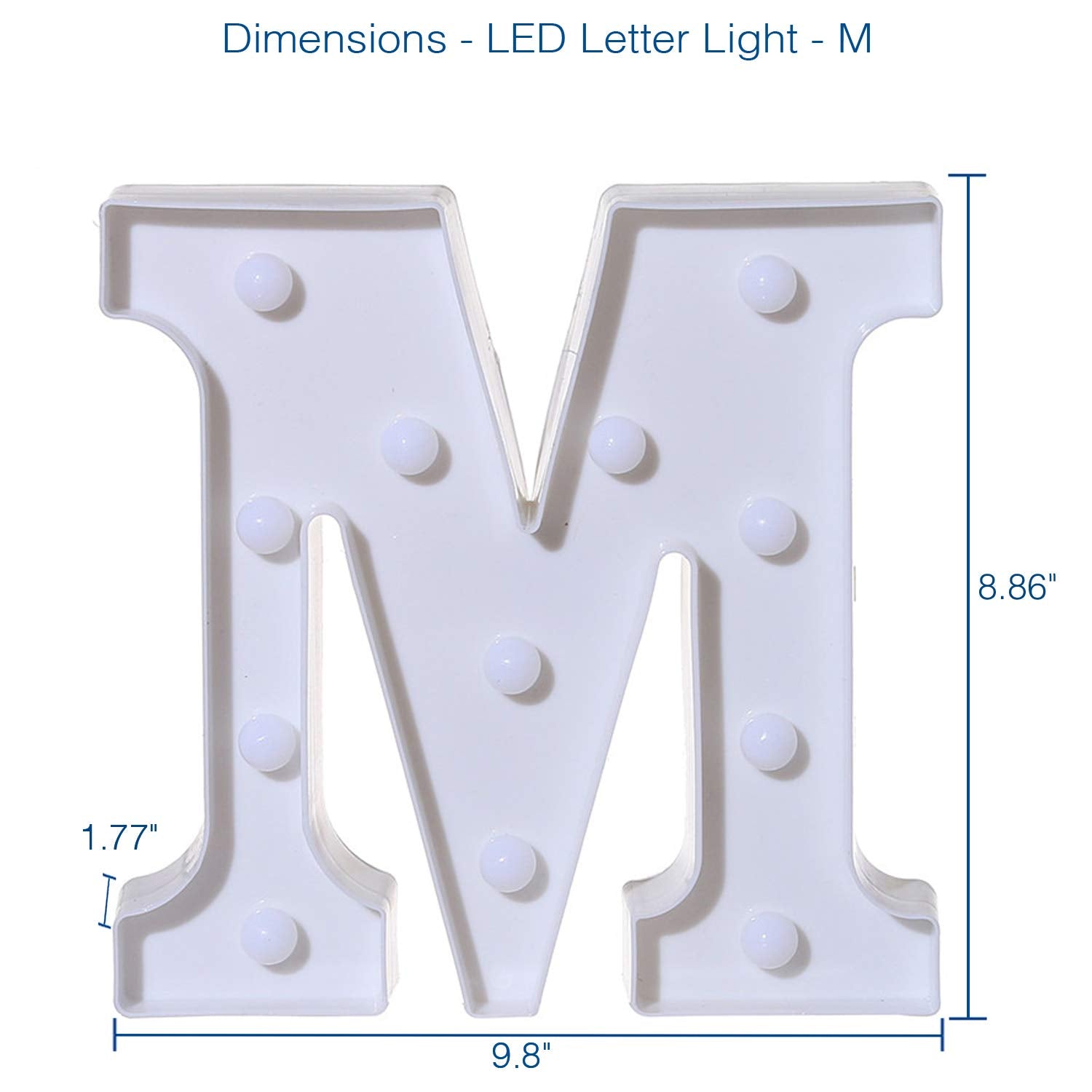Letras Iluminadas LED VITI Blancas para Decoración de Pared