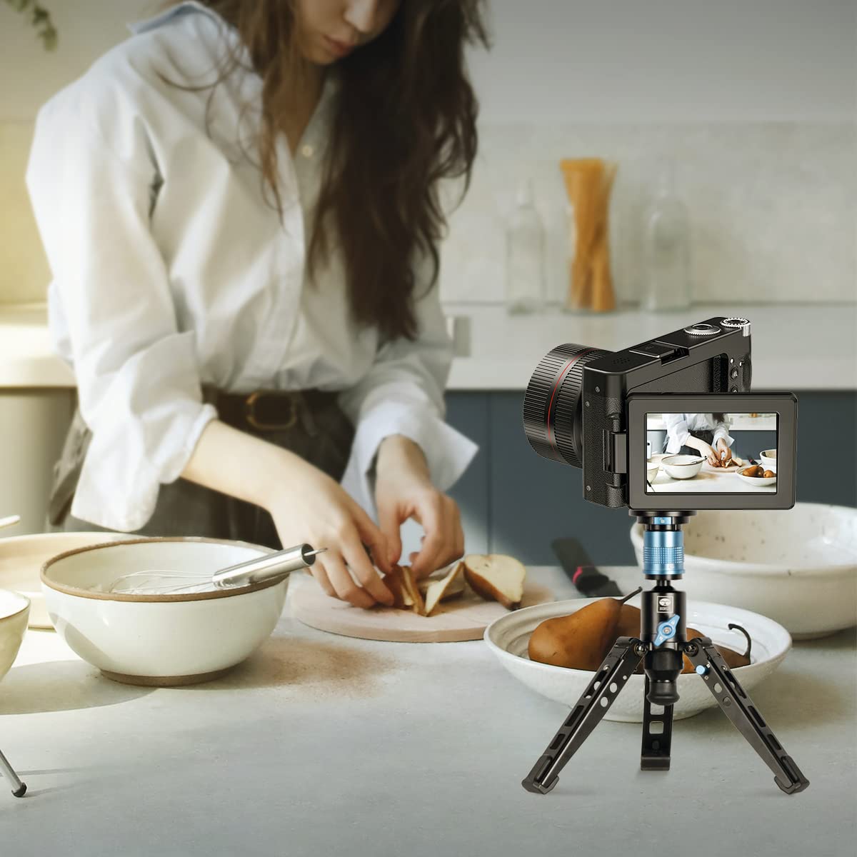 Kit de Monopod SIRUI Aluminio con Base y Adaptador de Trípode, Liberación Rápida y Pies Plegables