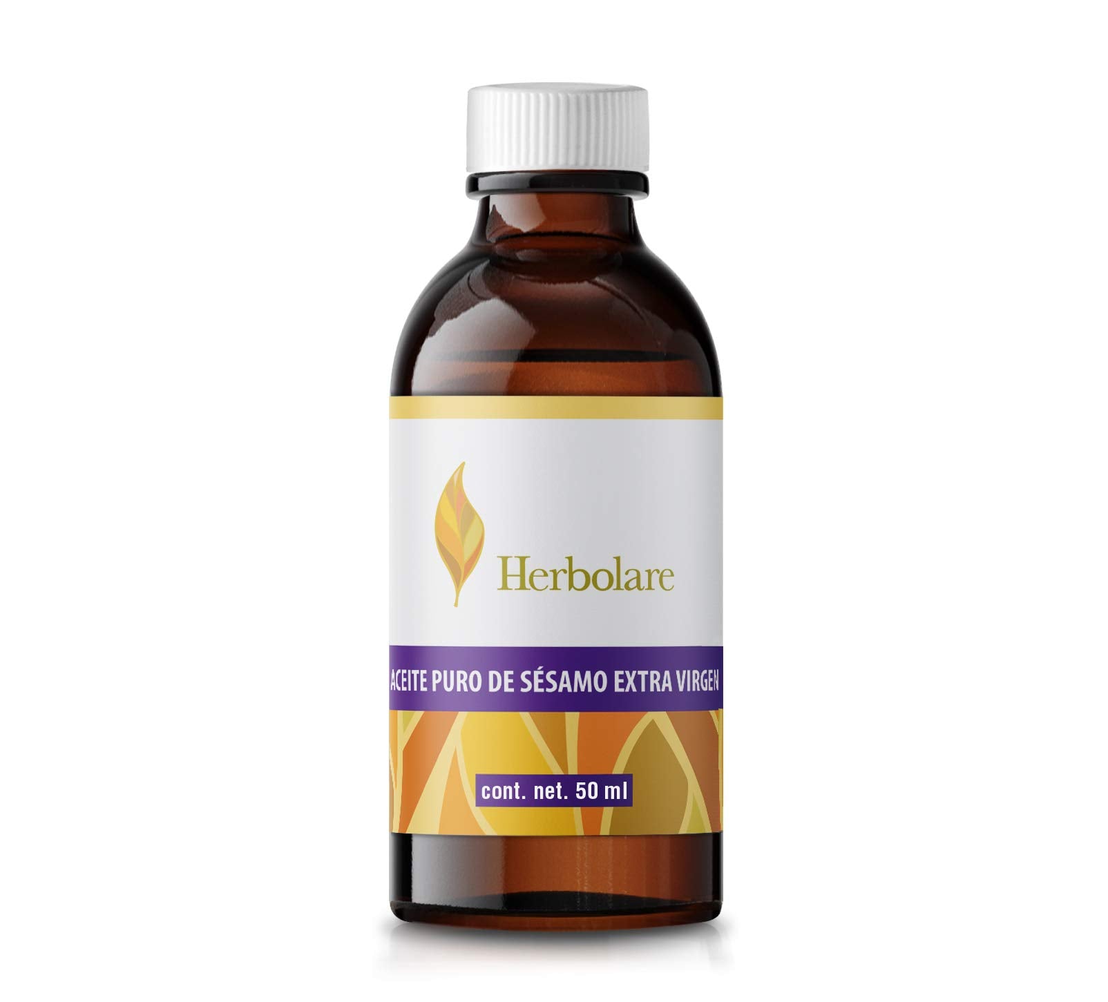 Herbolare - Aceite de Sésamo Extra Virgen 50 ml | Base Natural para Aromaterapia, Masaje e Hidratación Profunda | Rico en Antioxidantes