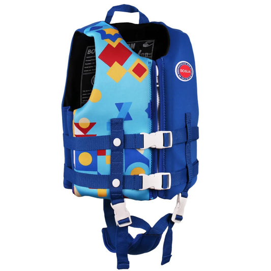 Boglia - Chaleco de natación para niños y niñas, traje de baño flotante con correa de seguridad ajustable para niños de 2 a 9 años/22 a 50 libras
