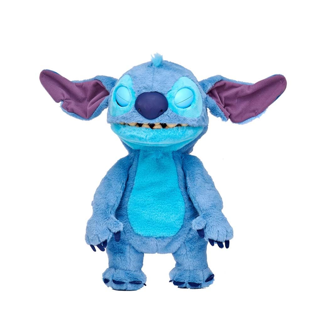Disney Stitch FX - Peluche de Stitch de Lilo & Stitch, Peluche Electrónico de 45 cm, 100+ Combinaciones de Acciones y Sonidos, Juguete Realista con Sensores y Reacciones, 6+ años, Famosa (TTC29000)