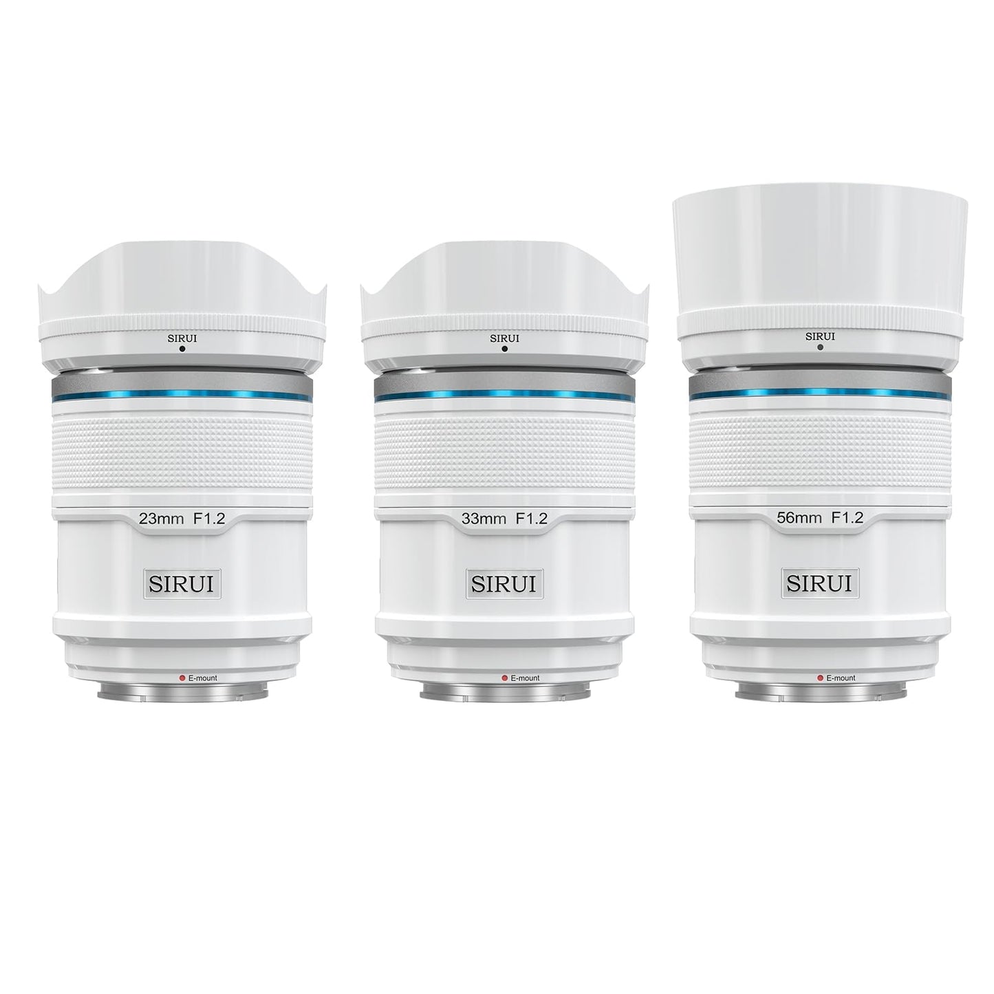 Sirui Sniper Autofocus Lens Set, F1.2 Gran Angular APS-C Camera Lens for A5 A6 A7 FX A9 ZV-E Series (E Mount, White)