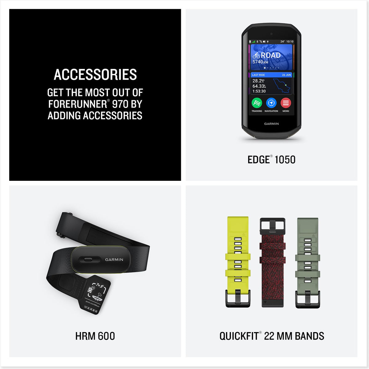 Reloj Inteligente Garmin Forerunner 970 Triatlón GPS AMOLED Linterna LED Titanio Black Amp Yellow