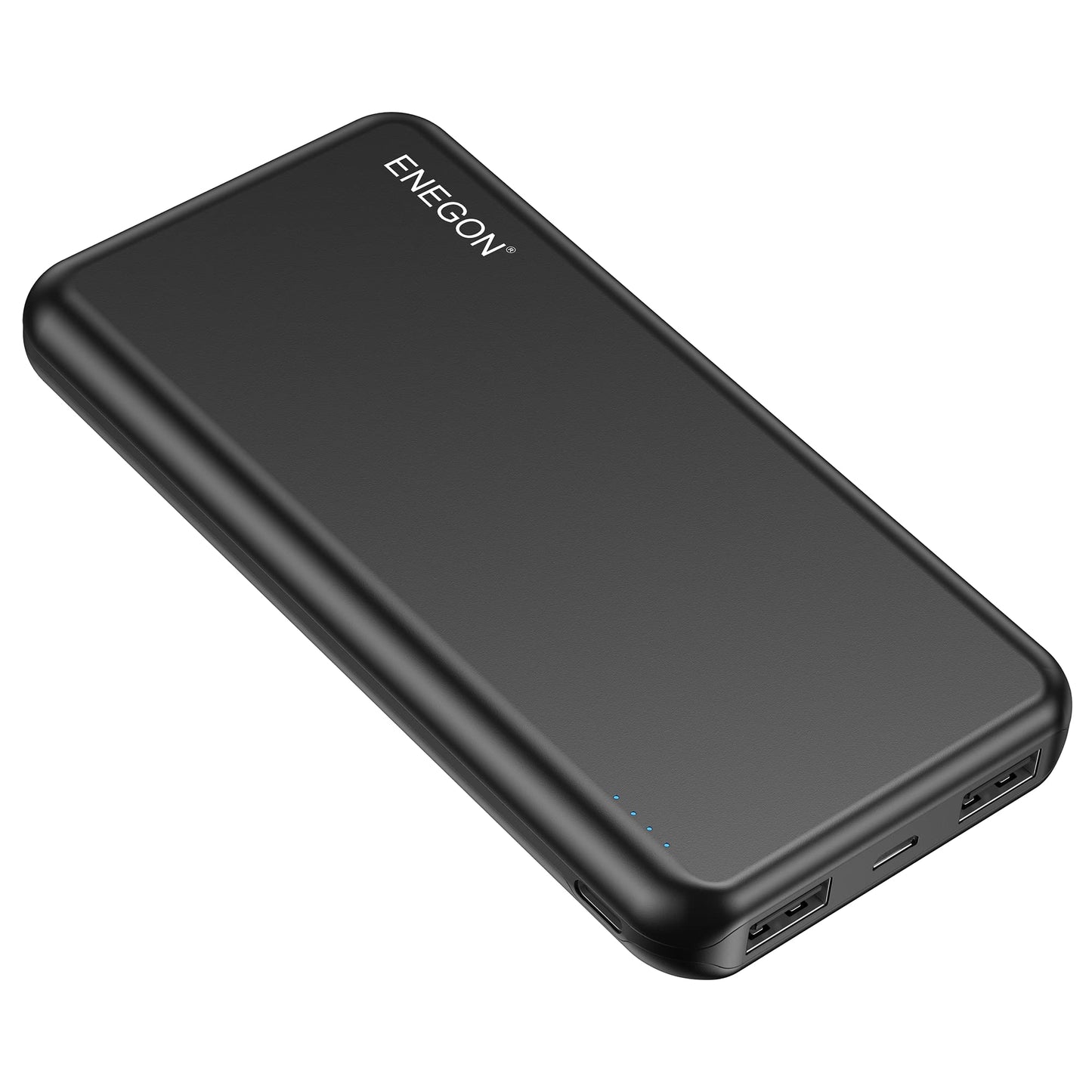 Batería Portátil ENEGON 10000mAh Negro Carga Rápida Paquete de 2