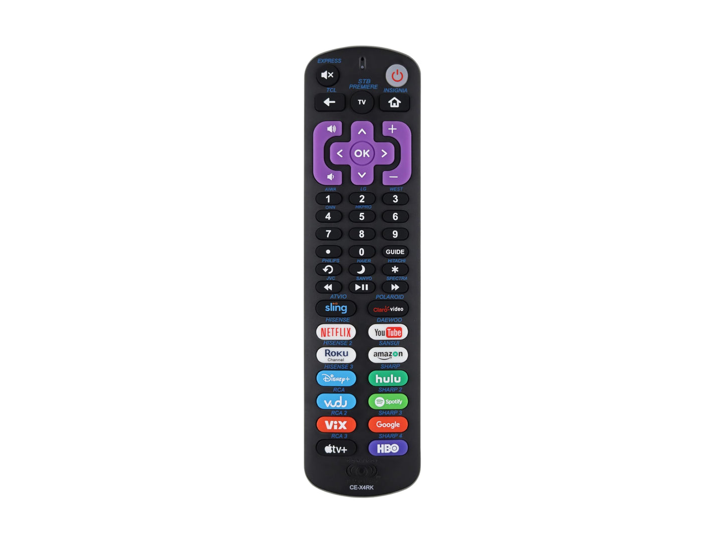CONTROL EXPERT Control Compatible con Roku TV TCL LG Hisense Sharp Philps