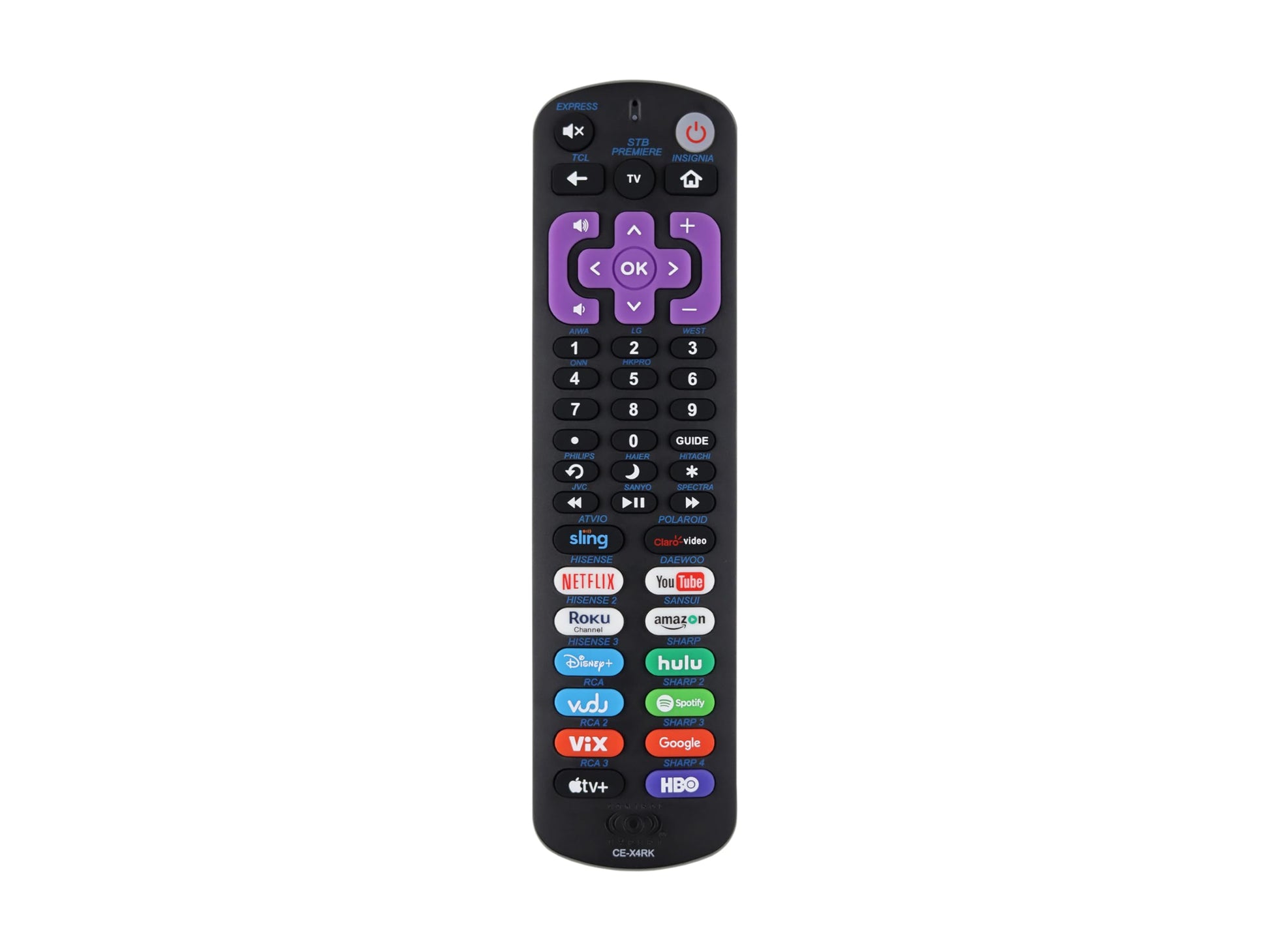 CONTROL EXPERT Control Compatible con Roku TV TCL LG Hisense Sharp Philps