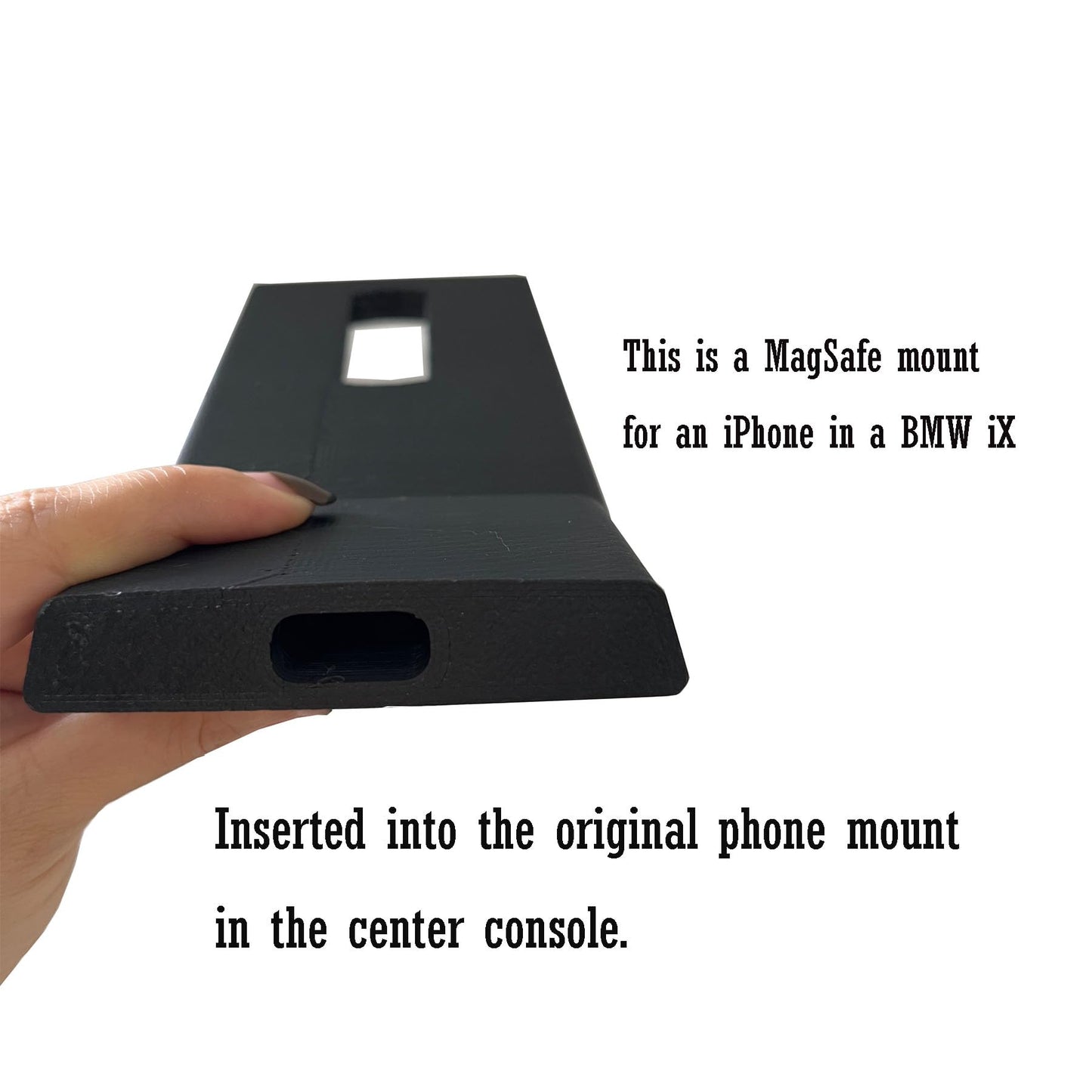 JILINWEI - Soporte de carga inalámbrico negro para BMW iX, soporte para soporte de teléfono para Apple MagSafe