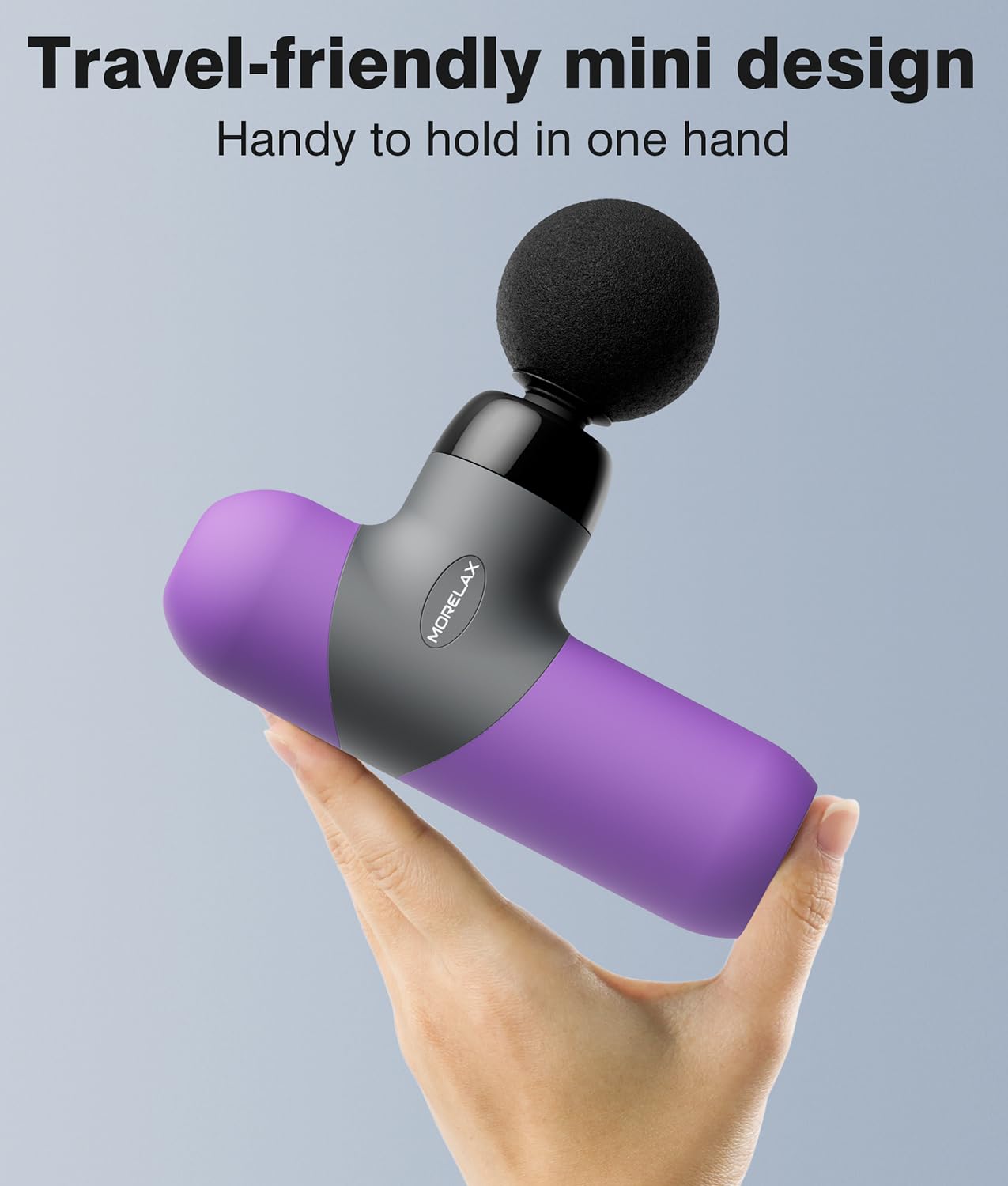Morelax Mini Pistola De Masaje Portátil De Percusión Muscular De Tejido Profundo, Masajeador Deportivo Eléctrico De Mano Con 6 Cabezales De Masaje Y 4 Velocidades, El Mejor Regalo.
