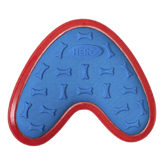 Hero Outer Armor, Boomerang Fetch Disc Dog Toy, Floats & Squeaks, Blue