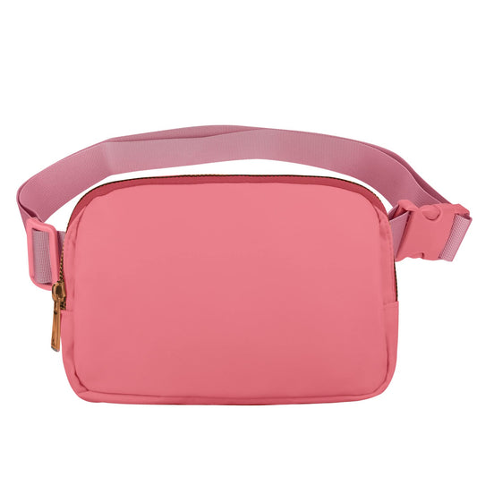 Riñonera VOROLO Rosado Oscuro con Correa Ajustable para Mujeres y Hombres