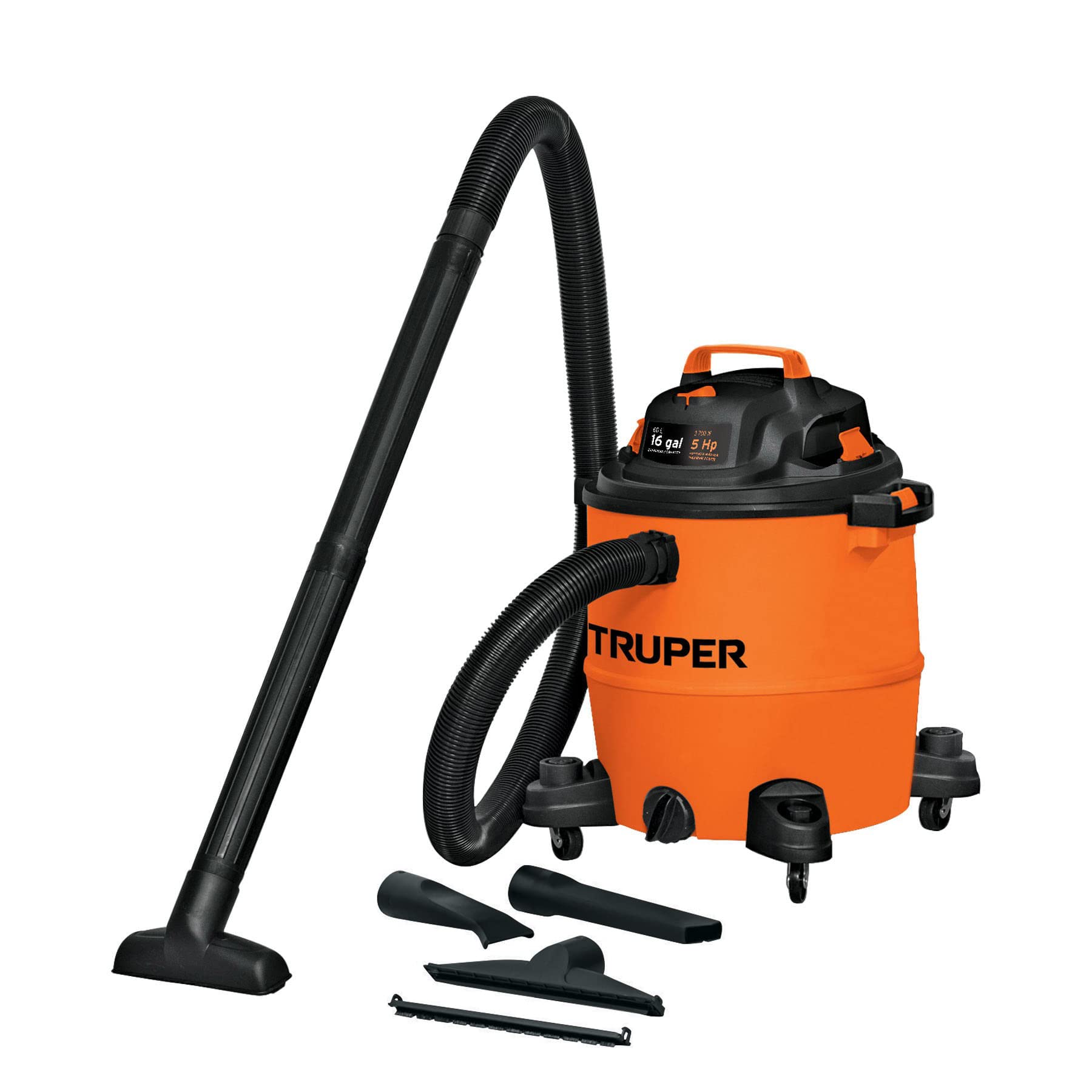 Aspiradora Truper ASP-16 plástica de sólidos y líquidos 16 GAL