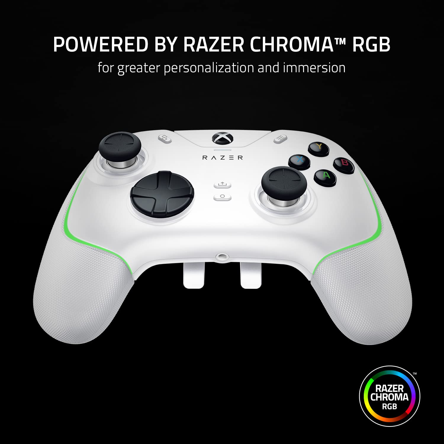 Controlador Gaming Profesional Razer Wolverine V2 Chroma Blanco con Iluminación RGB y Botones Remapeables para Xbox Series X|S, Xbox One, PC