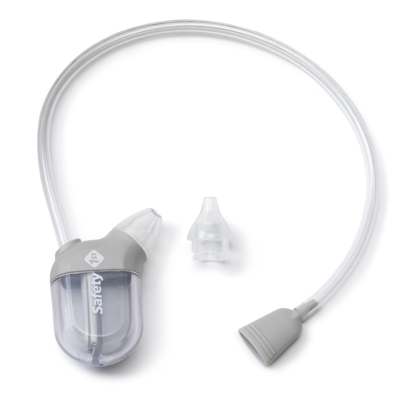 Kit de supervivencia para el primer día de enfermedad, BoogEase Aspirador nasal con 2 tamaños de punta de nariz, color gris Blanco