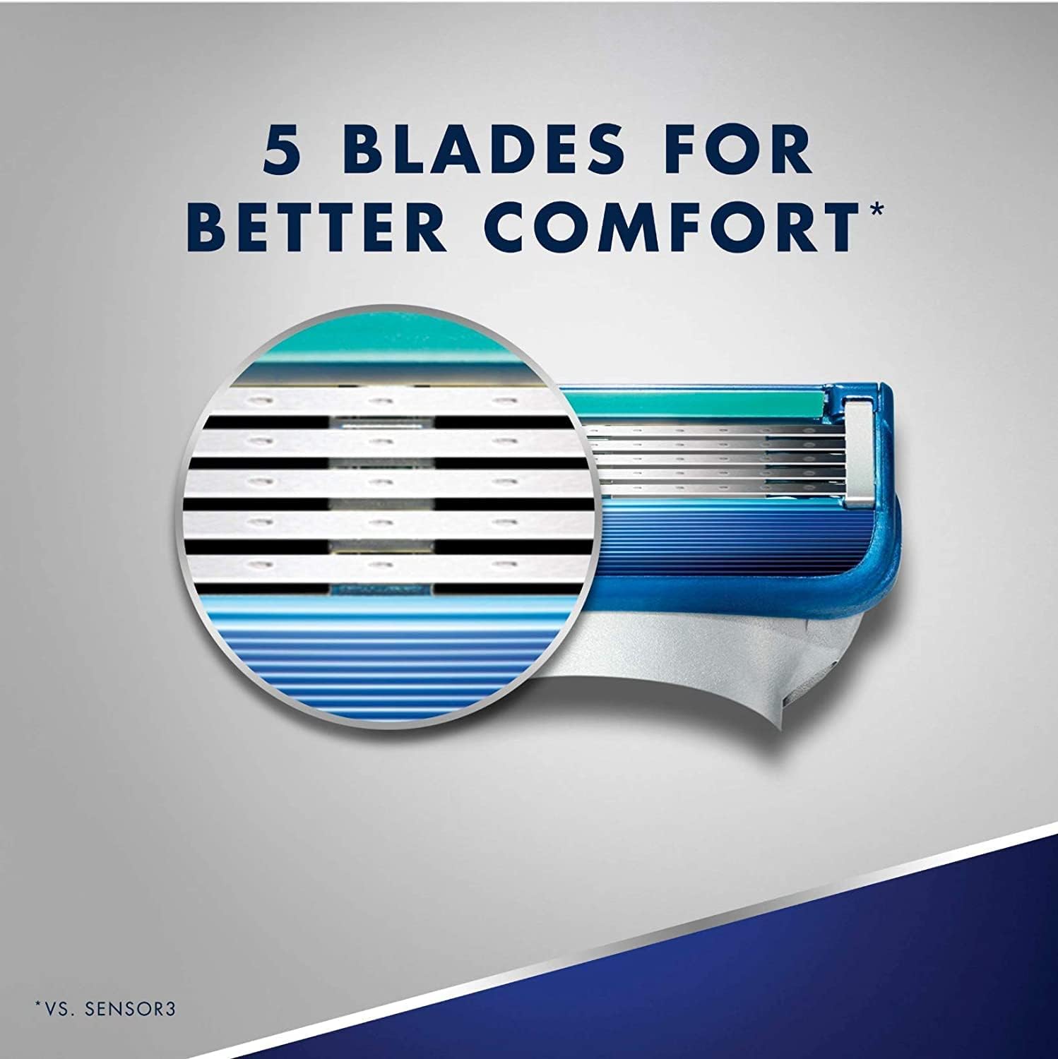 Gillette - 5 recambios de cuchillas de afeitar para hombre, 12 unidades