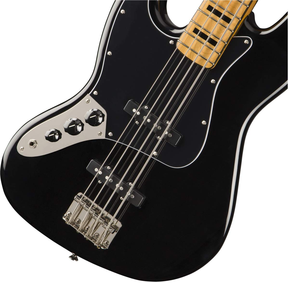 Fender - Squier Classic Vibe 70s Jazz Bass, negro, zurdo, diapasón de arce