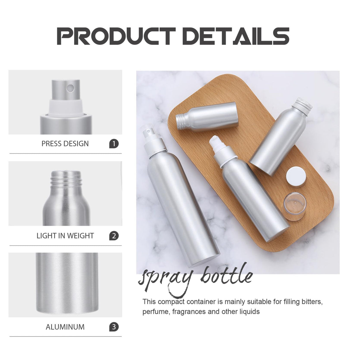 PACKOVE Botellas de Vidrio con Pulverizador para Cócteles, Pulverizador de Barra, Pulverizador Portátil Recargable para Perfume, para Spritz, Amargo, Absenta, Vermú de 50 Ml.