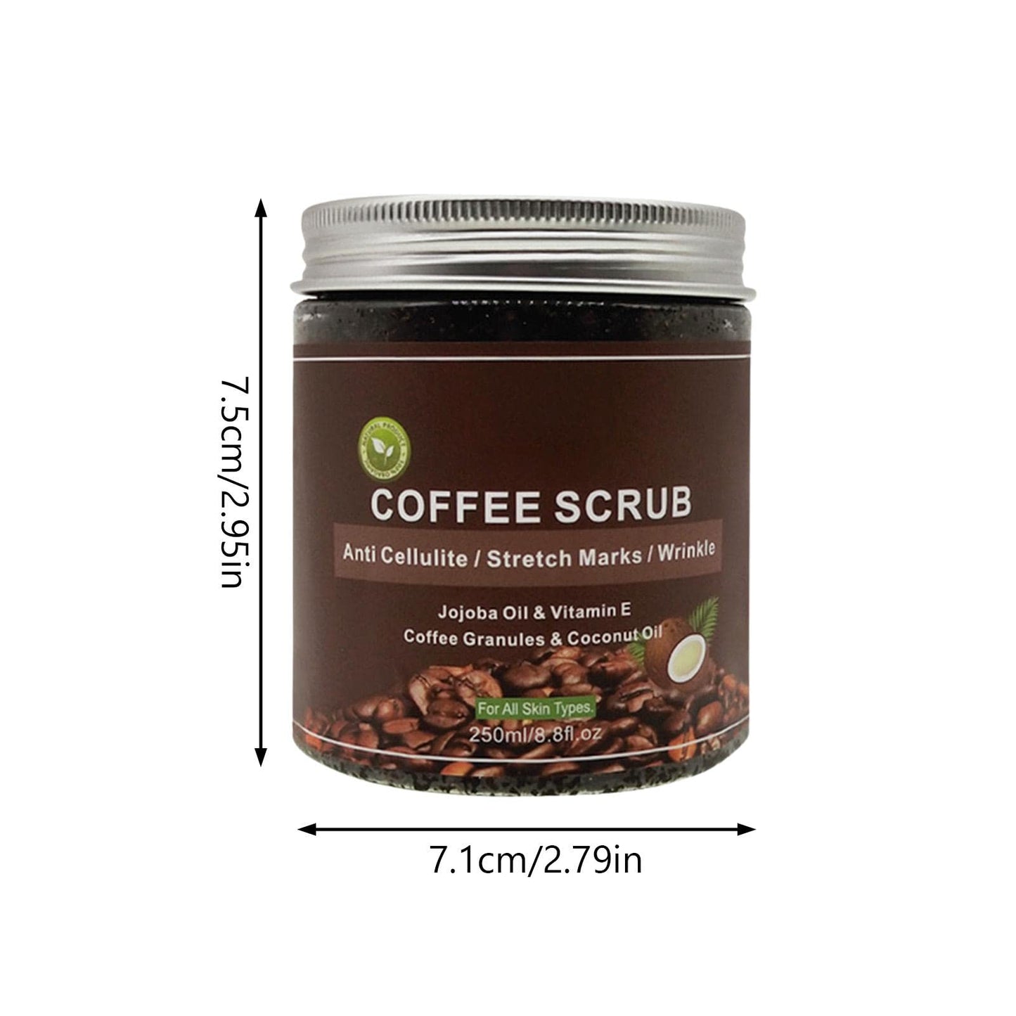 Littryee Exfoliante café - Exfoliante Grano Sal café Exfoliante anticelulítico | Exfoliante y eliminador Celulitis para Rostro, Cuerpo, piernas, SPA para pies