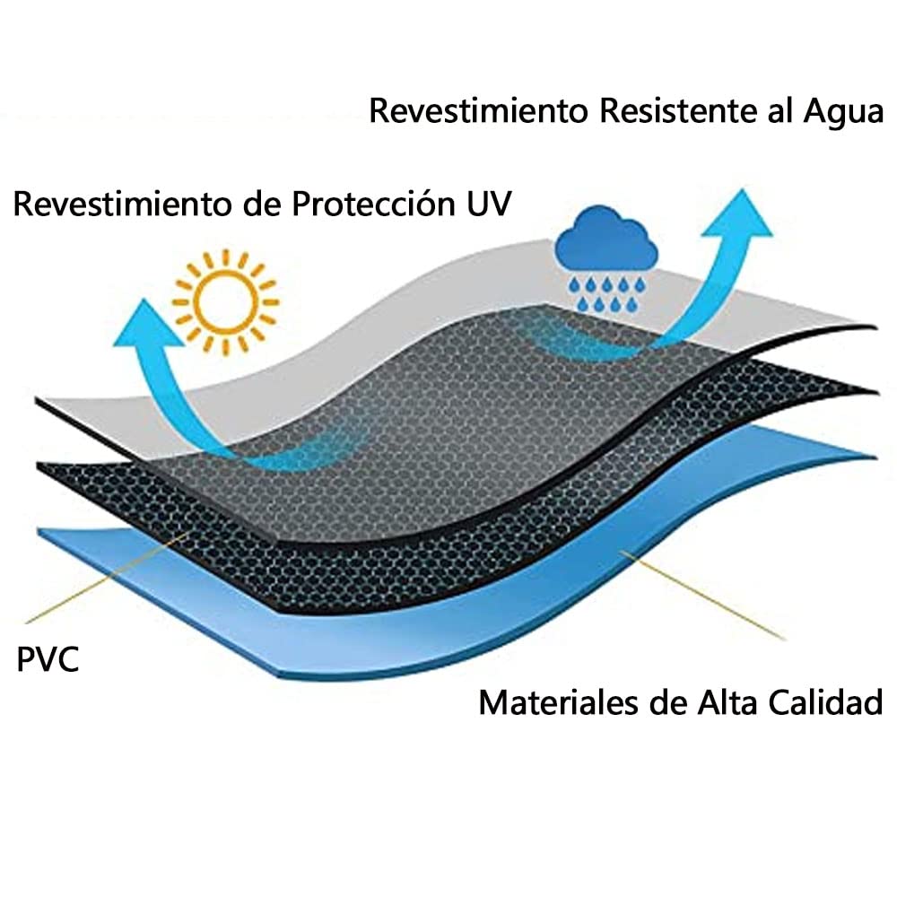 Herpet Funda para Motocicleta Cubierta de Moto Impermeable - Tejido de Poliéster Recubierto 190T, Impermeable A Prueba de UV Agua Lluvia Polvo Viento Nieve 230 x 95 x 125 CM (XL, Negro y Plata)
