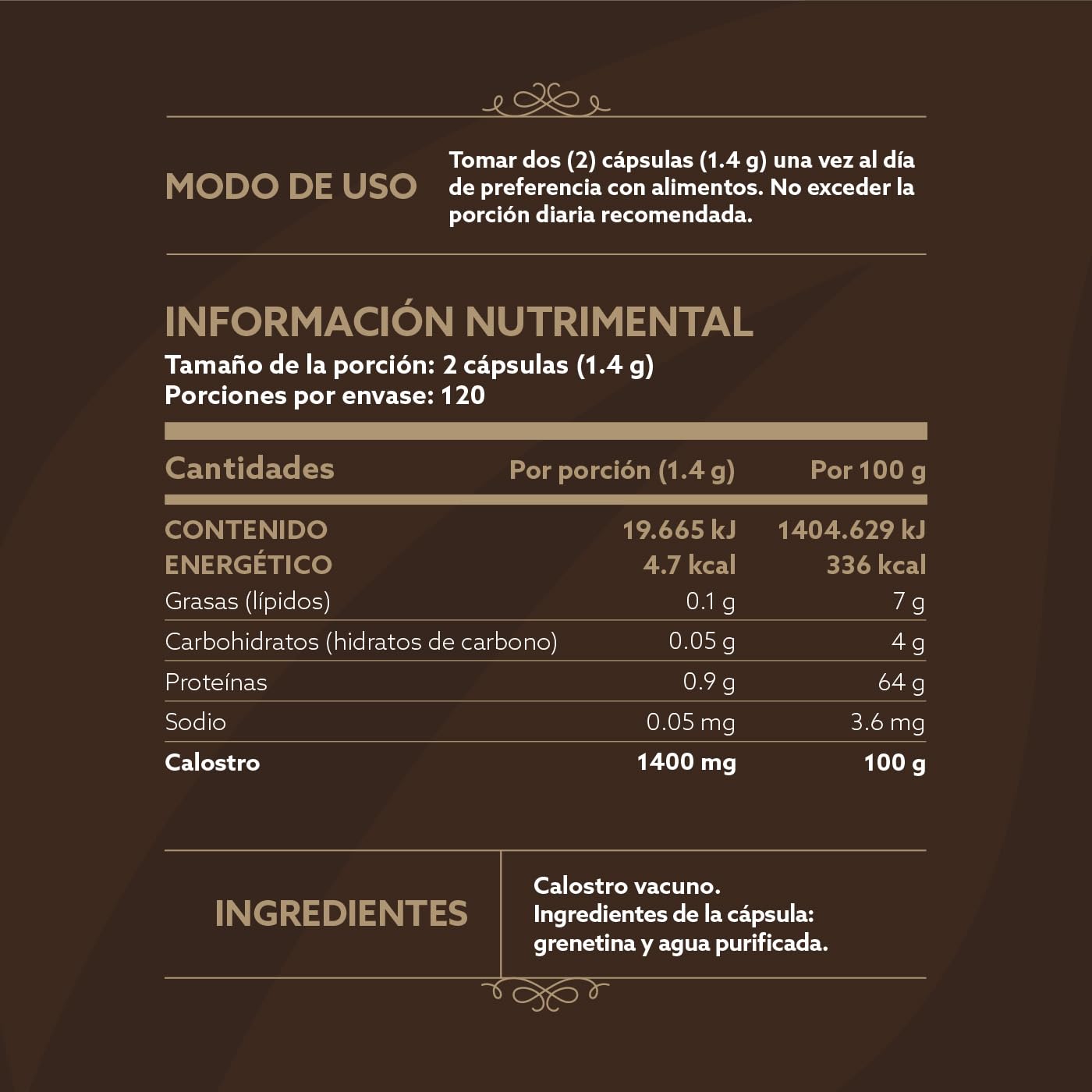 B Life Calostro Vacuno | 240 Cápsulas | 1400 mg por porción | Concentrado de Nutrientes de la Primera Lactancia | Ingredientes Naturales | Colostrum.