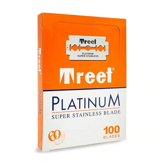 Hojas de Afeitar de Doble Filo Treet Acero Inoxidable Platinum Super Formato Compacto