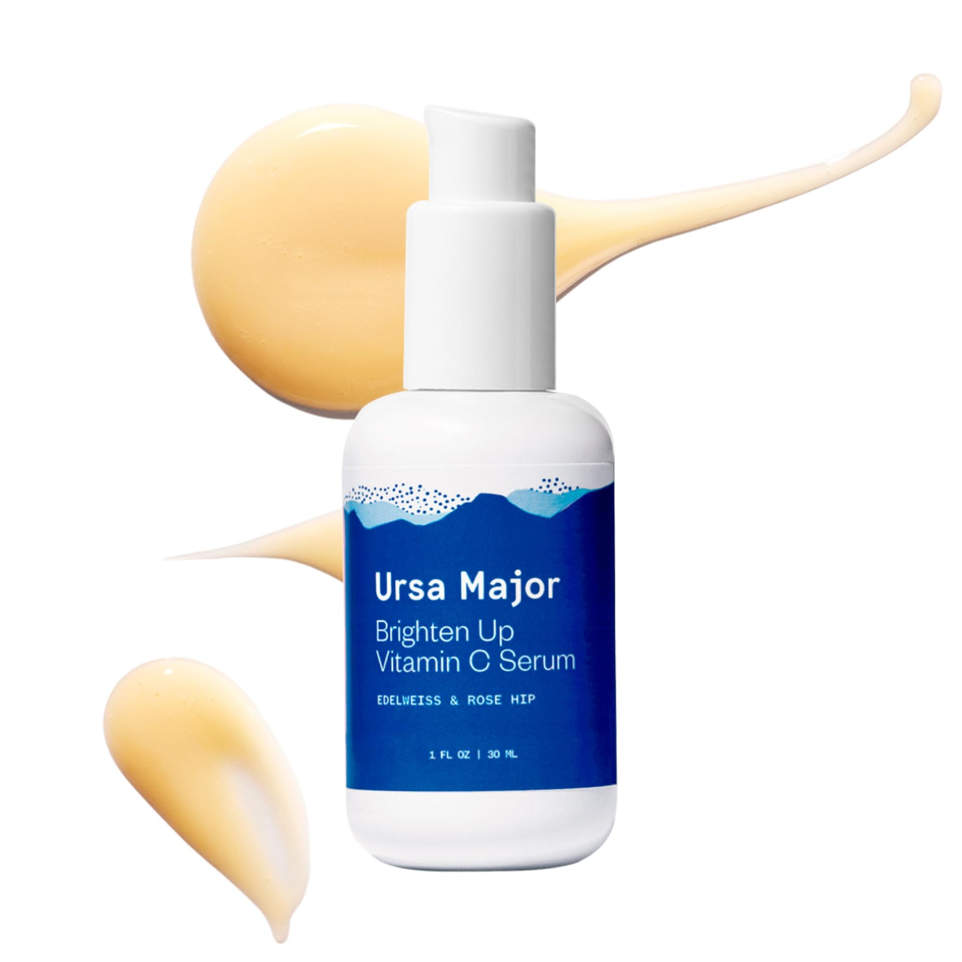 Ursa Major Brighten Up Vitamin C Serum - Natural Vitamin C Serum to Brighten and Hydrate Skin with Edelweiss, Rose Hip and Aspen (1 fl oz)