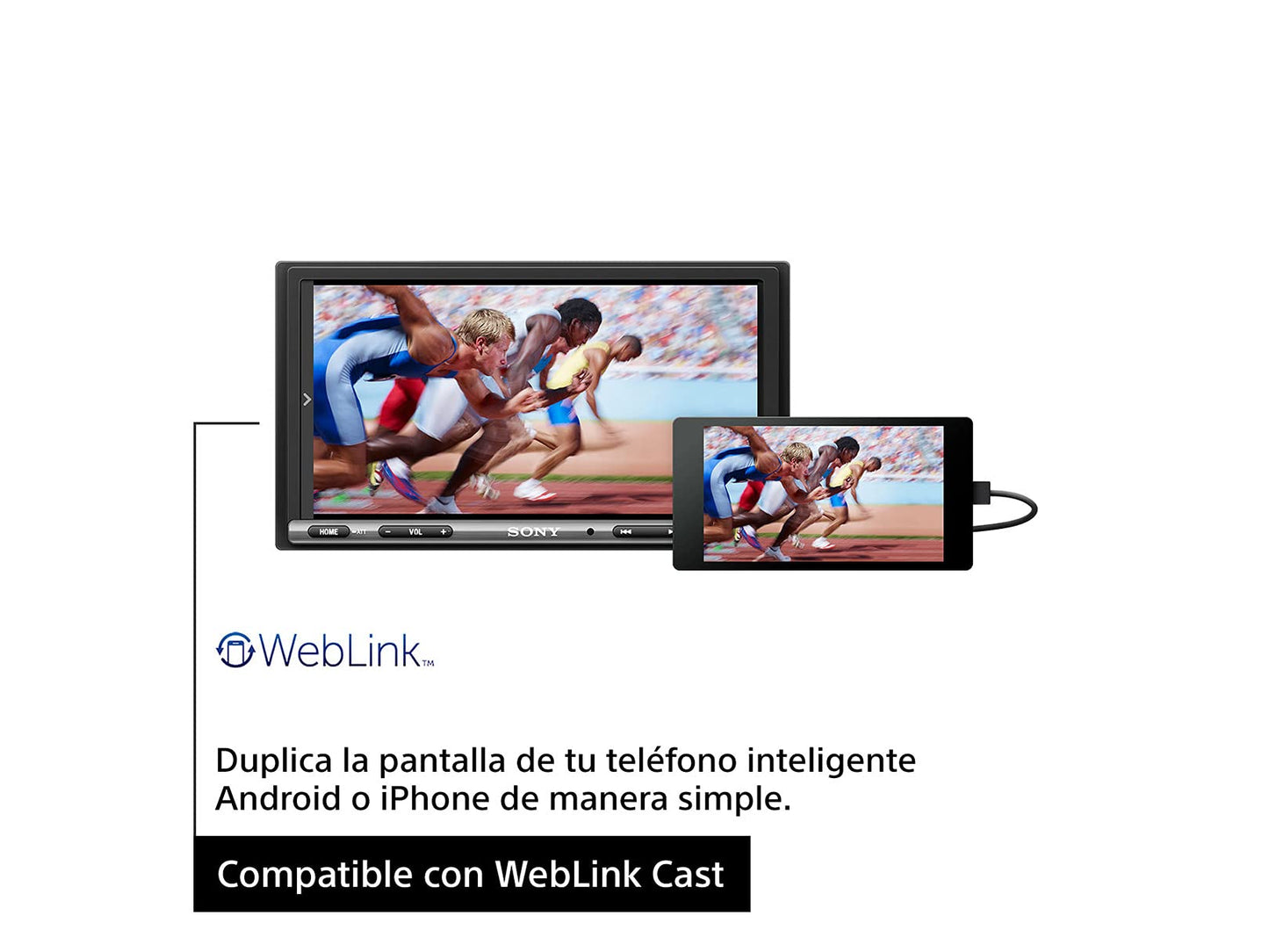 Pantalla Táctil Sony con Bluetooth Apple CarPlay y Android Auto 6.95 XAV-AX3200