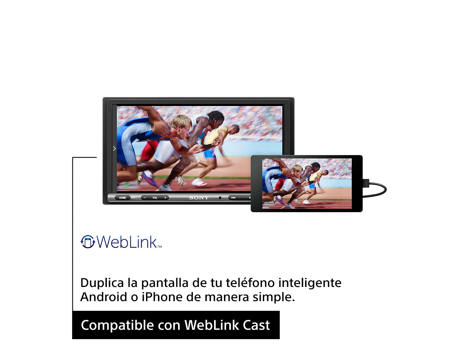 Pantalla Táctil Sony con Bluetooth Apple CarPlay y Android Auto 6.95 XAV-AX3200