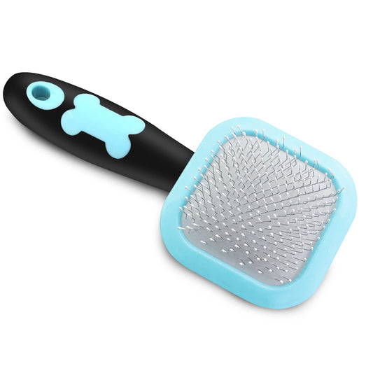 Cepillo Slicker PETPAWJOY Azul para Mascotas Pequeñas y Gatos