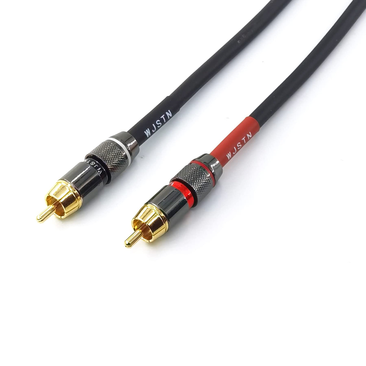 Cable de Subwoofer WJSTN-055 RCA Ángulo Recto 90 Grados para Cine en Casa y Sistemas de Alta Fidelidad