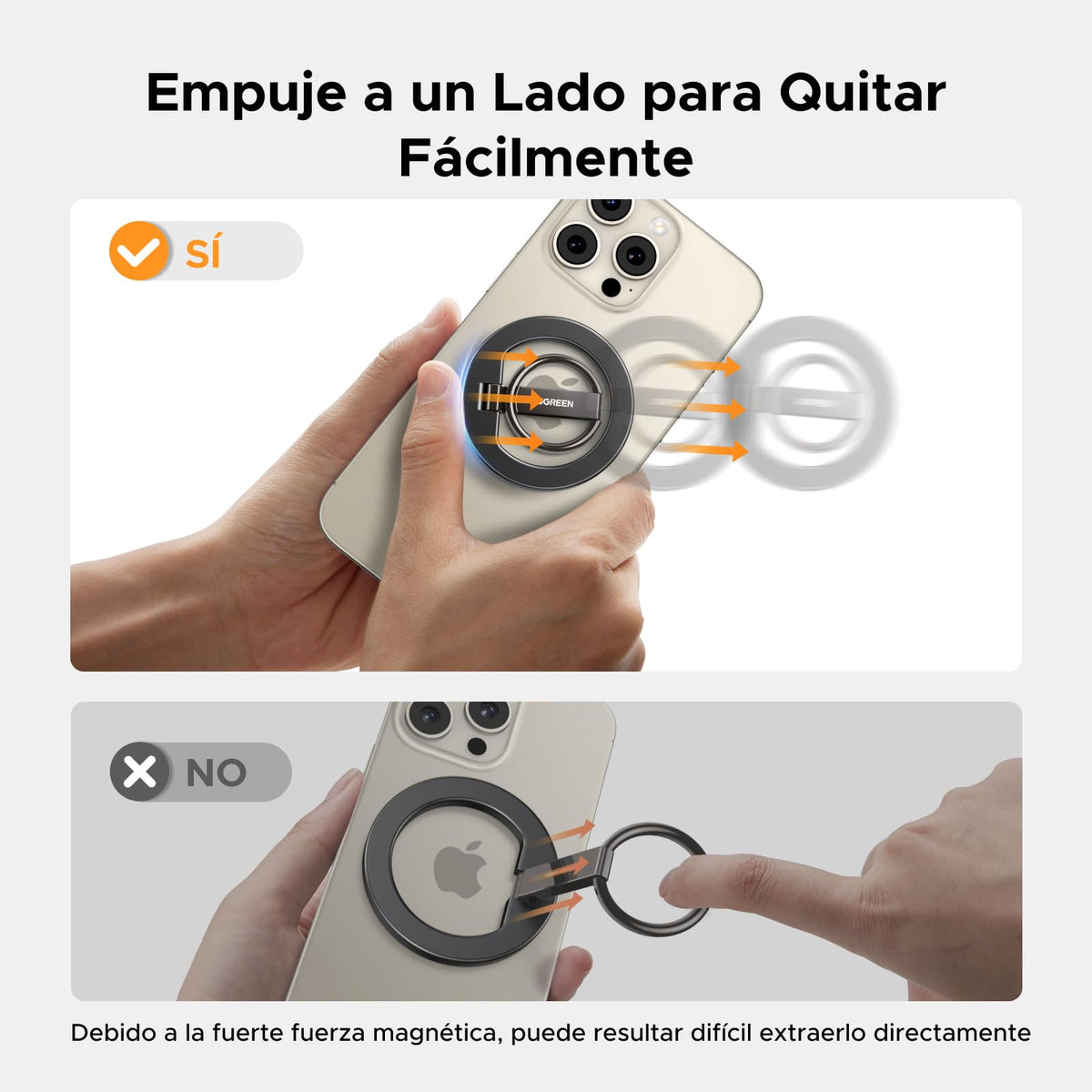 Soporte Magnético para Celular UGREEN Innovador con Anillo